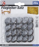 Filzgleiter-Satz | gestiftet | Ø 24 mm | 20-tlg.