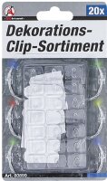 Dekorations-Clip-Sortiment | transparent | 20-tlg.