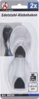 Edelstahl-Klebehaken | 35 x 50 mm | 1,0 kg | 2-tlg.