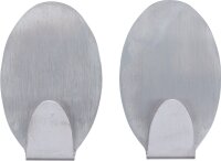 Edelstahl-Klebehaken | 45 x 70 mm | 1,5 kg | 2-tlg.